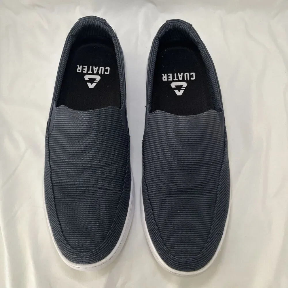 Cuater Men's By Travis Matthew Size 9 Stripe Canvas Slip On Casual Loafers Shoes
